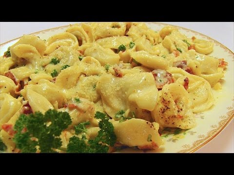 Tortellini - In this video, Betty demonstrates how to make Creamy Tortellini Carbonara. This is a quick and easy pasta dish to make, but it looks very elegant when served...