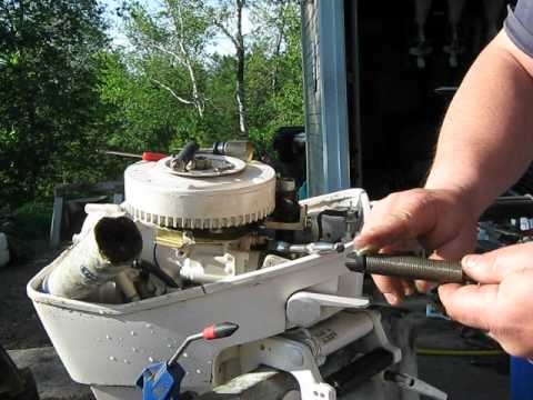 Chrysler and Sea King 9.9-15hp outboard motor recoil repair how to