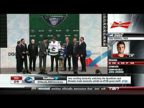 Canucks Draft Nicklas Jensen in the 2011 NHL Draft - HD