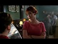 episode 1.08: *bonus* - no direct joan/peggy interactions, but a sly comment in the beginning and an amusing joan scene nonetheless. and of course, you can't cut before the cha-cha!

if you'd like to see specific clips that are similar (not necessarily with both actresses in the shot, but still in the spirit of 