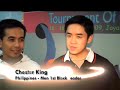 ABF Tour Tournament of Champions 2008 - 1st Block Men Leader Chester King  2nd place Biboy Revera with coach Nico Valderama. Interviewed by Terence Yaw. @ Jaya Ancol Bowling Centre.