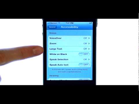How Do I Increase The Text Size When Typing On My Apple iPhone 4S.