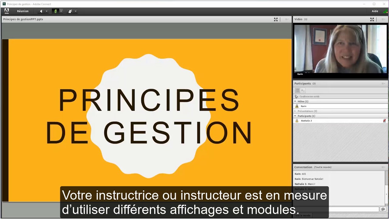 Apprentissage en ligne  Visite Guidé  Adobe Connect