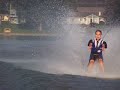 Barefoot Skiing  Stuart behind a Malibu Response