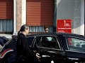 takeshi kitano going out from the excelsior hotel in venice