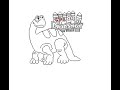 the nes game color a dinosaur. this is the title screen, running at full speed. poor nes.