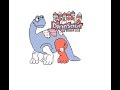 the nes game color a dinosaur. this is the title screen, running at full speed. poor nes.