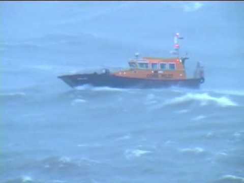 Interceptor 42 in huge seas at Cork ...