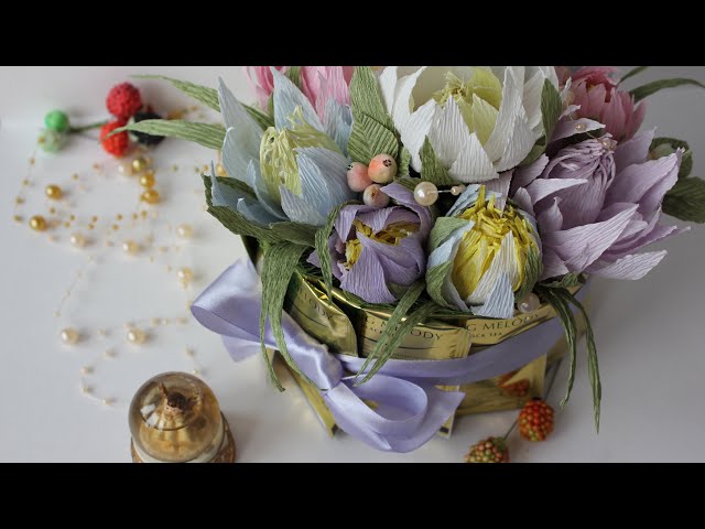 Как сделать Букет из конфет и чая своими руками Как сделать Букет из конфет и чая своими руками, букет в коробке, букет из бумажных цветов, букет из конфет, свит -дизайн, букет из конфет и чая, свитбокс, подарок для женщин, подарок маме, подарок подруге, подарок своими руками