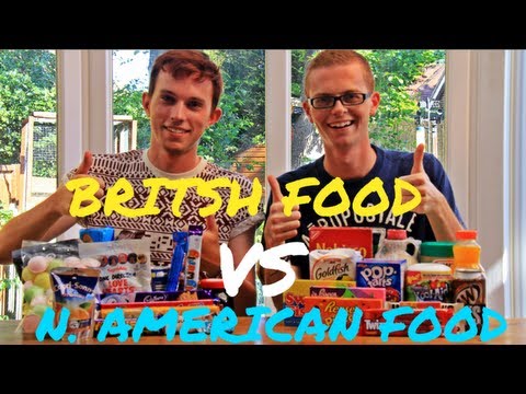 british - British vs American Food Challenge with my English friend Alistair! Inspired by Davey Wavey's food video: http://tiny.cc/prkg2w ▽PART 2▽ CLICK HERE: http://y...