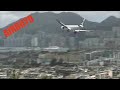 Cathay Pacific Boeing 777 crosswind landing Hong Kong Kai Tak Airport 香港 啟德機場