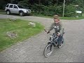 Tim op zijn nieuwe fiets