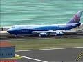 ChinaAirlines jumbo landing in Antilles