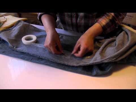 how to patch knees in jeans with sewing machine