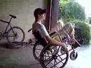 Stews falls in wheel chair Stews falls in wheel chair