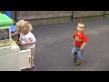 Vivian and Owen chasing each other Vivian and Owen chasing each other