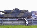 leopard II tank crushes cars at dhb. 2007 leopard II tank crushes cars at dhb. 2007