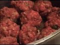 She cooks meatball fricassee