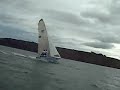 12 ft skiff upwind in 25knots