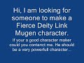 My Mugen request Fierce Deity Link
