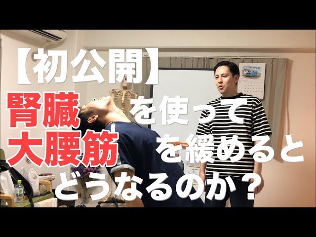 【初公開】腎臓を使って大腰筋を緩めるとどうなるのか？ 大阪 高槻 腰痛