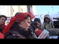 Pracownicy Mazowsza protestują pod Ratuszem w Warszawie 6 lutego 2012
