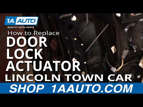 How to Replace Repair Install Front Power Door Lock Actuator Lincoln Town Car 98-02 1AAuto.com