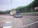 on board with mick harris as he battles his way through the field during heat race at birmingham
