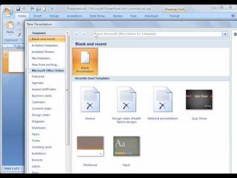 PowerPoint 2007 Tutorial 1: Intro to PowerPoint
