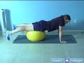 Physio Ball Exercises for Upper Body : Physio Ball Side Stepping Arm Exercise