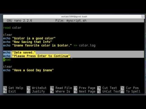 how to script in linux