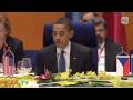 US president Barack Obama addresses leaders of the 27 member states of the European Union during the EU-US summit in Prague, the Czech Republic.