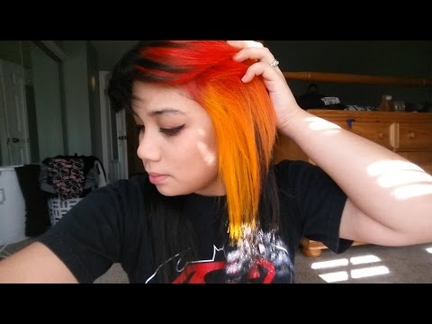 how to dye orange hair blue