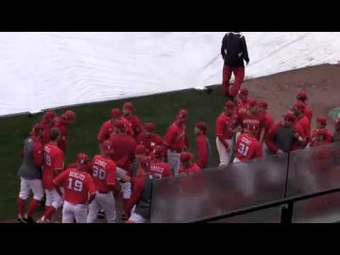 Nebraska CSU Bakersfield Baseball Rain Delay Dance Off