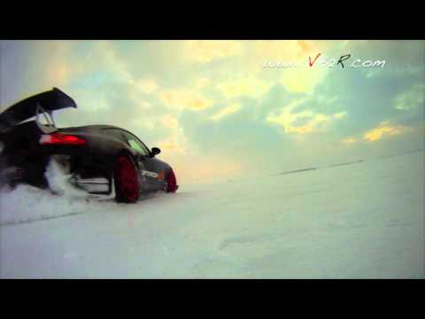 Fast drift & slide on ice Porsche 997 GT3 RS 3.8L ( by VB2R ) 