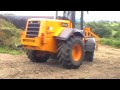 Claas Jaguar 840 action, and JCB 414 at Pit