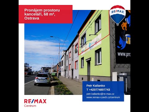 Video Pronájem kanceláří 68 m2, Rudná, Ostrava-Vítkovice