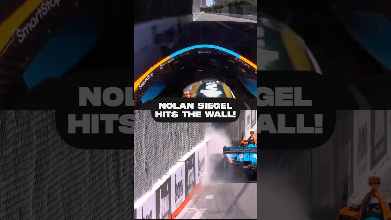 Nolan Siegel runs wide in Practice 2! 😮 #indycar