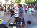 Santa Monica Drum Playing Street Performer