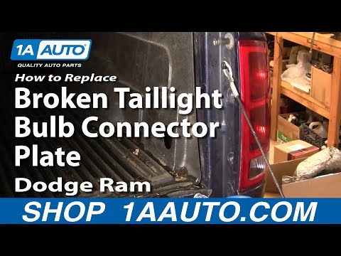 How To Replace Repair Install Broken Taillight Bulb Connector Plate Dodge Ram 02-08 1AAuto.com