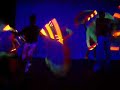 Our first group show, we flag danced at Houston Jungle Party 2004. Our involvement at this event started out simply enough - I just contacted the organizers to see if the parties would be flagger-friendly. Before I knew it, we were putting together a group performance and creating the 