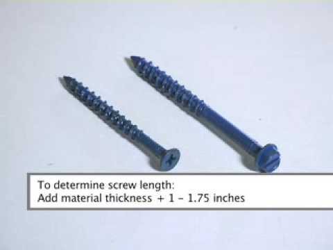 how to fasten screws into concrete