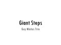 Guy Mintus Trio - Giant Steps