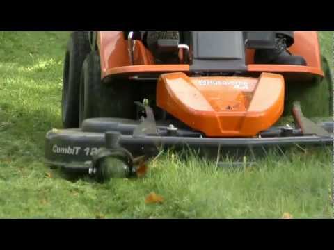 Садовый райдер бензиновый HUSQVARNA R 420TSX AWD - видео №6