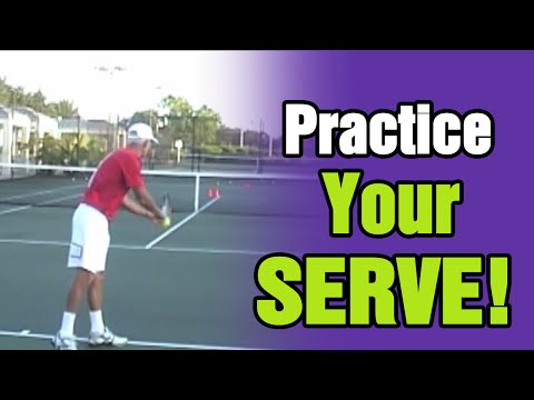 how to practice tennis serve