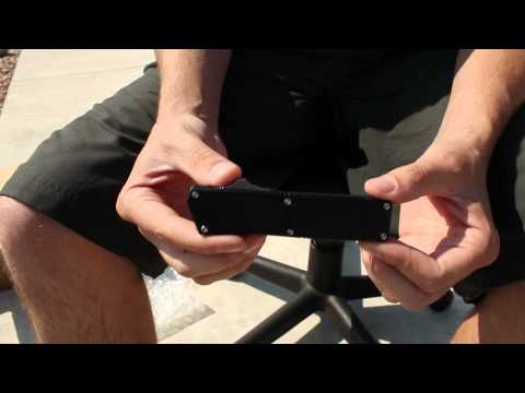 Lightning D/A OTF Black Automatic Knife (3.5" Black Serr)