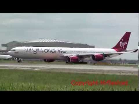 Virgin Atlantic A340-600's {G-VGAS/VEIL} at London Heathrow Airport