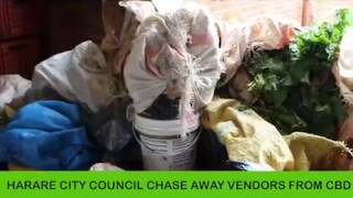 Harare City Council Raid Vendors From the CBD. Zimditvnews captured LIVE