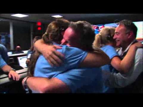 celebrates - The most high-tech rover NASA has ever designed has now landed on Mars, after making an acrobatic landing on the planet's surface. (Aug. 6)