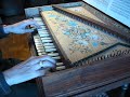 for more information about this instrument, contact the builder, jack peters, at http://www.jackpeters.com/. the epinette � l'octave was quite popular in the 1670's. this one's an exact replica of the one surviving from the hands of jean denis, paris maker from 1677. the standard 50-note gg/bb to c3 compass is enclosed in a rectangular case of black walnut. the keyboard is not removable but built into the bottom. each key lever must be removed individually. the jacks are quite short and need lead weight to return. it is tuned a minor seventh above modern pitch or an octave above a=392. the accidentals of solid bone were made by owen daly. the spinet was made by jack peters in seattle. note from the performer: this is an instrument on which, for once, not having long fingers could be an advantage! the viewer will note the small size of the keys, and some will be aware of my struggle not to play on the cracks a good part of the time. this instrument, in its day, was probably a lady's instrument, and such small spinets were likely relegated to the boudoir and not to the public music room.  this vivaldi arrangement is just for fun:  i had no idea it would be so tricky.